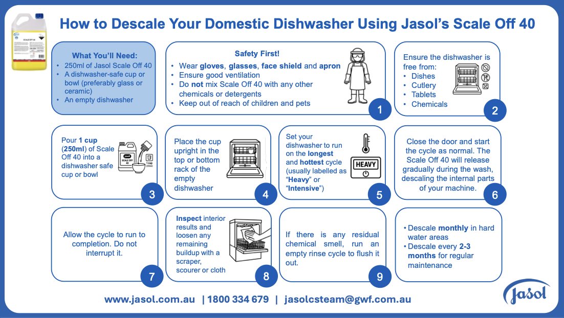 TDescaling Domestic Dishwasher with Scale Off 40