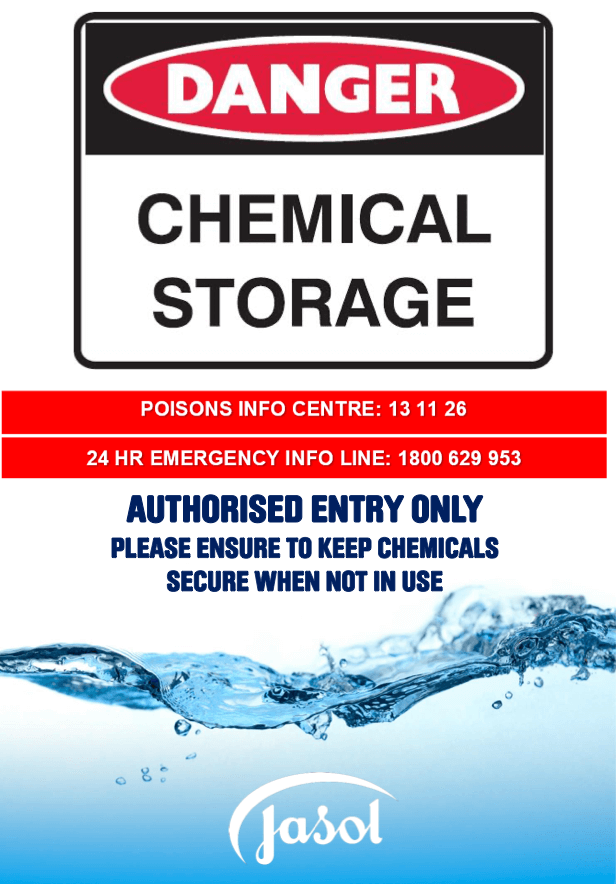 Jasol Chemical Storage Sign